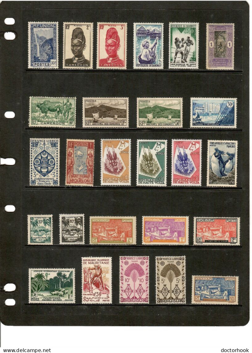 FRENCH COLONIES---Collection Of MINT LIGHT HINGED/HINGED DL-1234 - Collections (sans Albums)