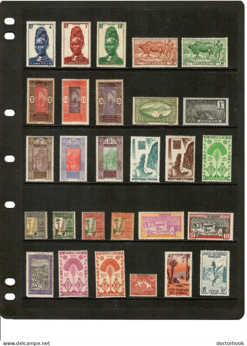 FRENCH COLONIES---Collection Of MINT LIGHT HINGED/HINGED DL-1235 - Collections (sans Albums)