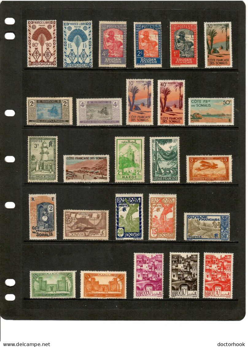 FRENCH COLONIES---Collection Of MINT LIGHT HINGED/HINGED DL-1237 - Collections (sans Albums)