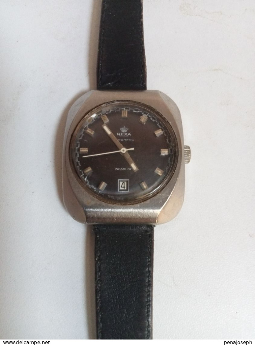 Montre Homme Ancienne Rexa Automatique Largueur 4 Cm - Watches: Old