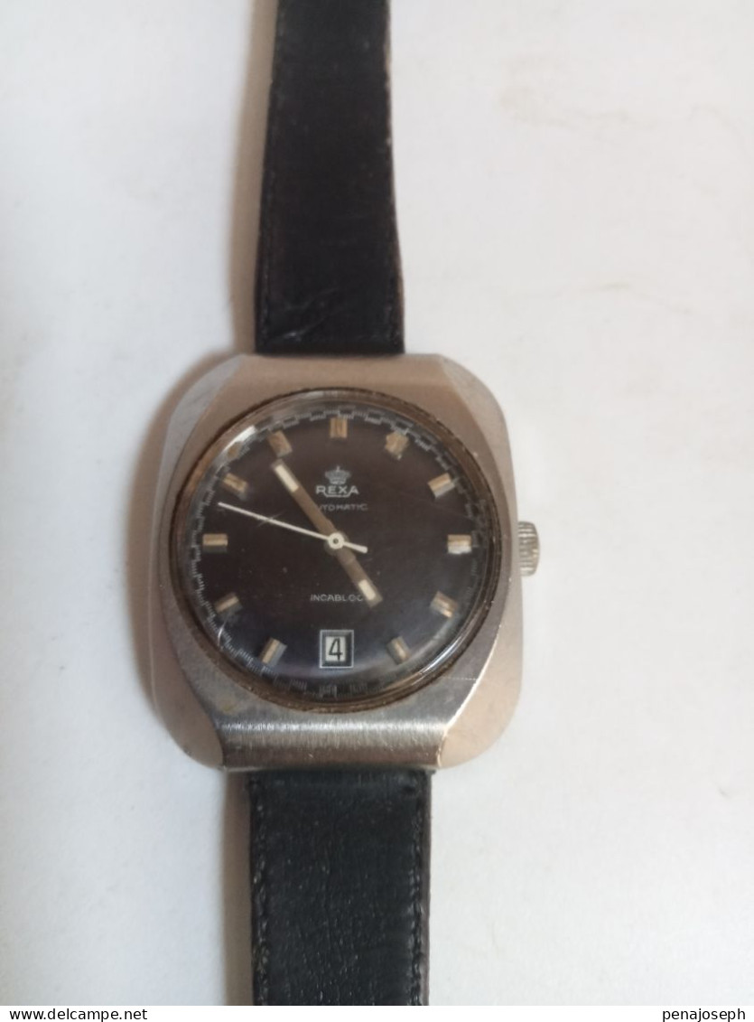 Montre Homme Ancienne Rexa Automatique Largueur 4 Cm - Watches: Old