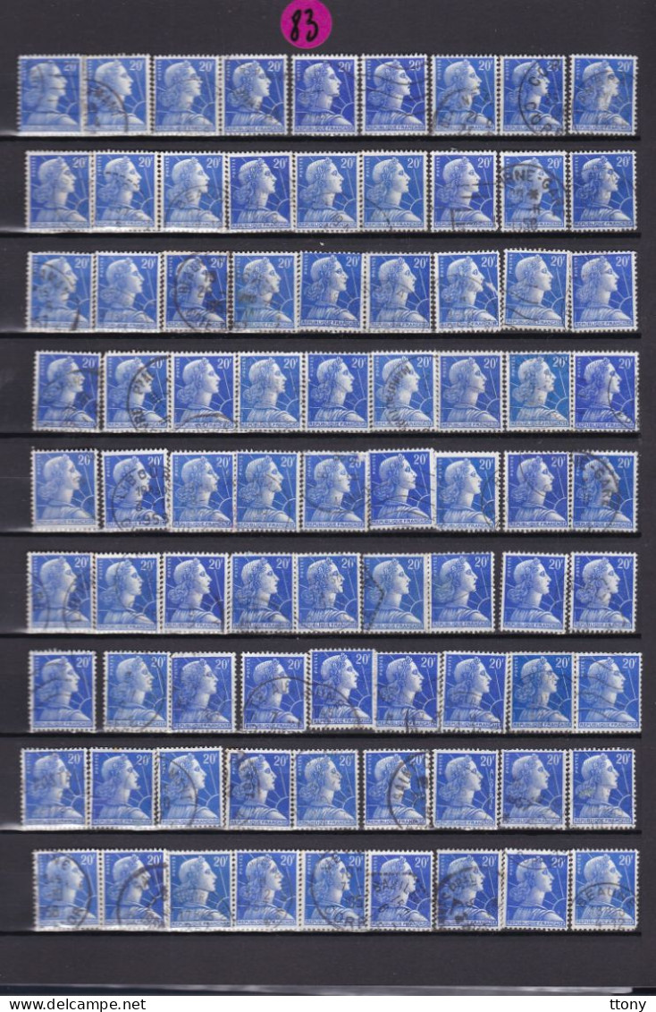 81    Timbres Oblitérés    N° 1011B      20 F    Marianne De   Muller - 1955-1961 Marianne Of Muller