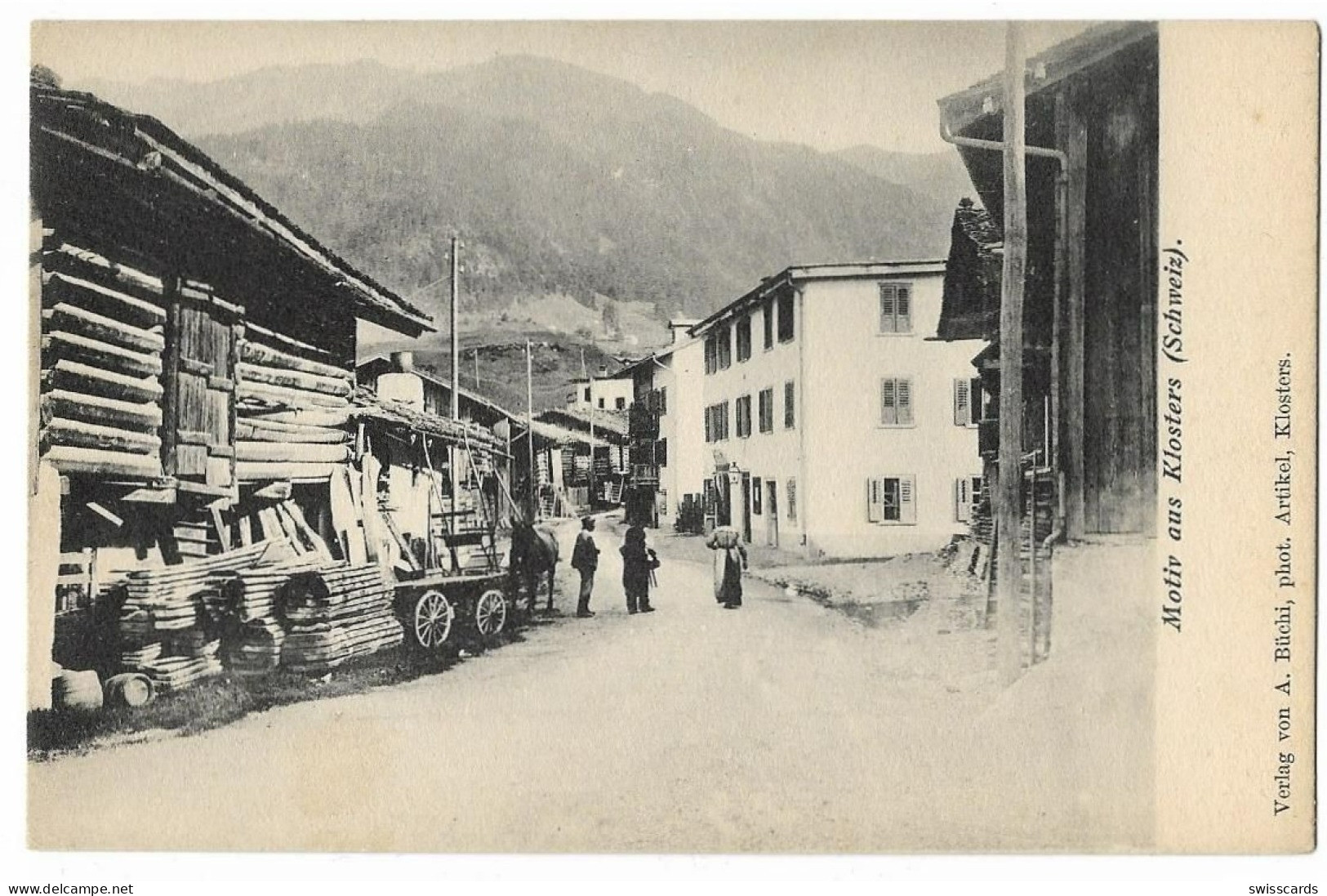 Motiv Aus KLOSTERS: Animierte Dorfpassage ~1900 - Klosters