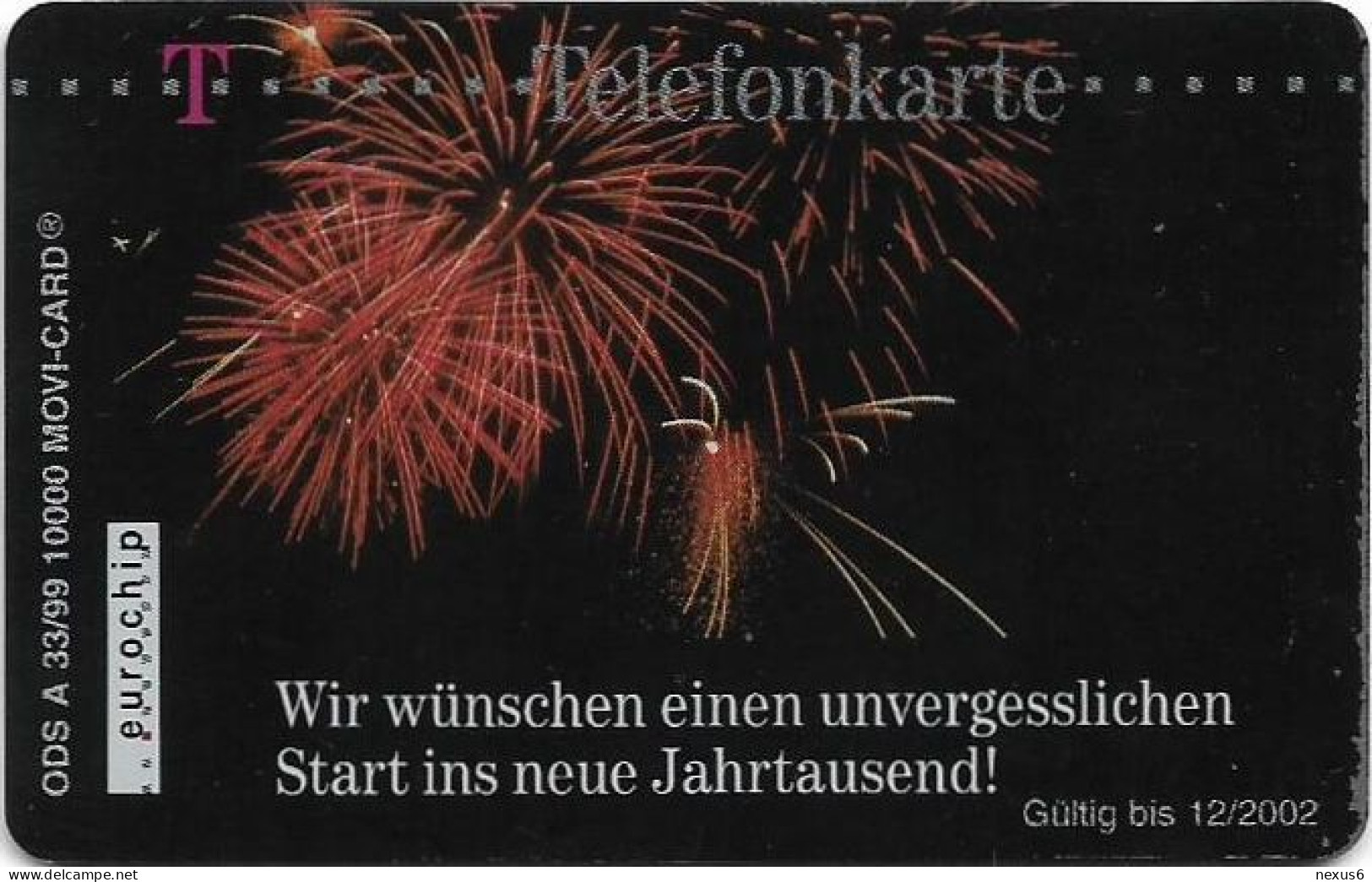 Germany - Start Ins Neue Jahrtausend - (3D Tridimensional Movie Card) - A 33-12.1999 - 6DM, 10.000ex, Used - A + AD-Series : Publicitaires - D. Telekom AG