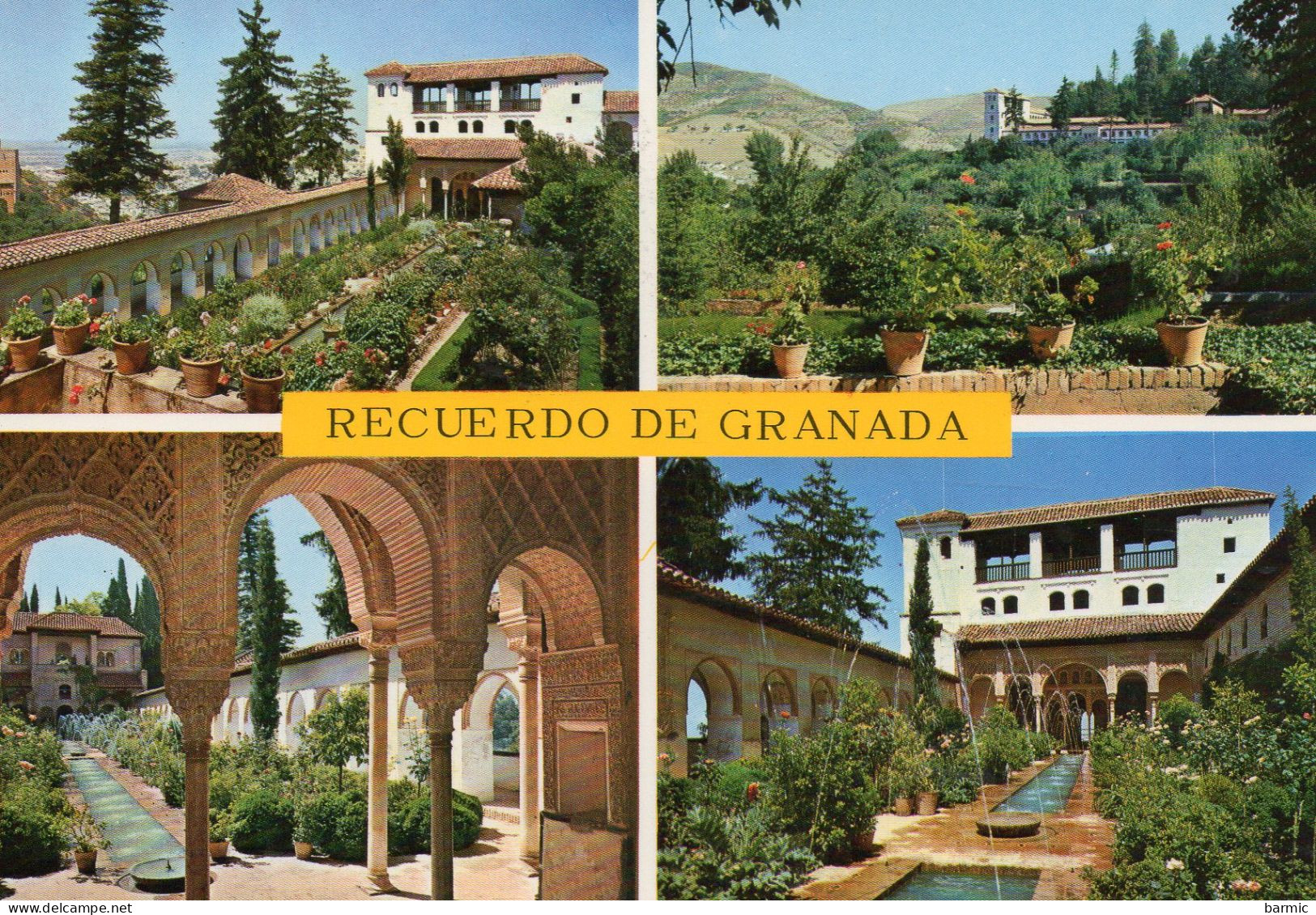 RECUERDO DE GRANADA, MULTIVUE, PATIO ACEQUIA, COULEUR  REF 11700 CHE - Granada