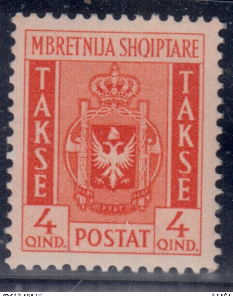 Italy Occ. Albania - Tax Sassone N.1 FIRMATO BIONDI - MNH** Gomma Integra - Cat. 300 Euro - Albanie