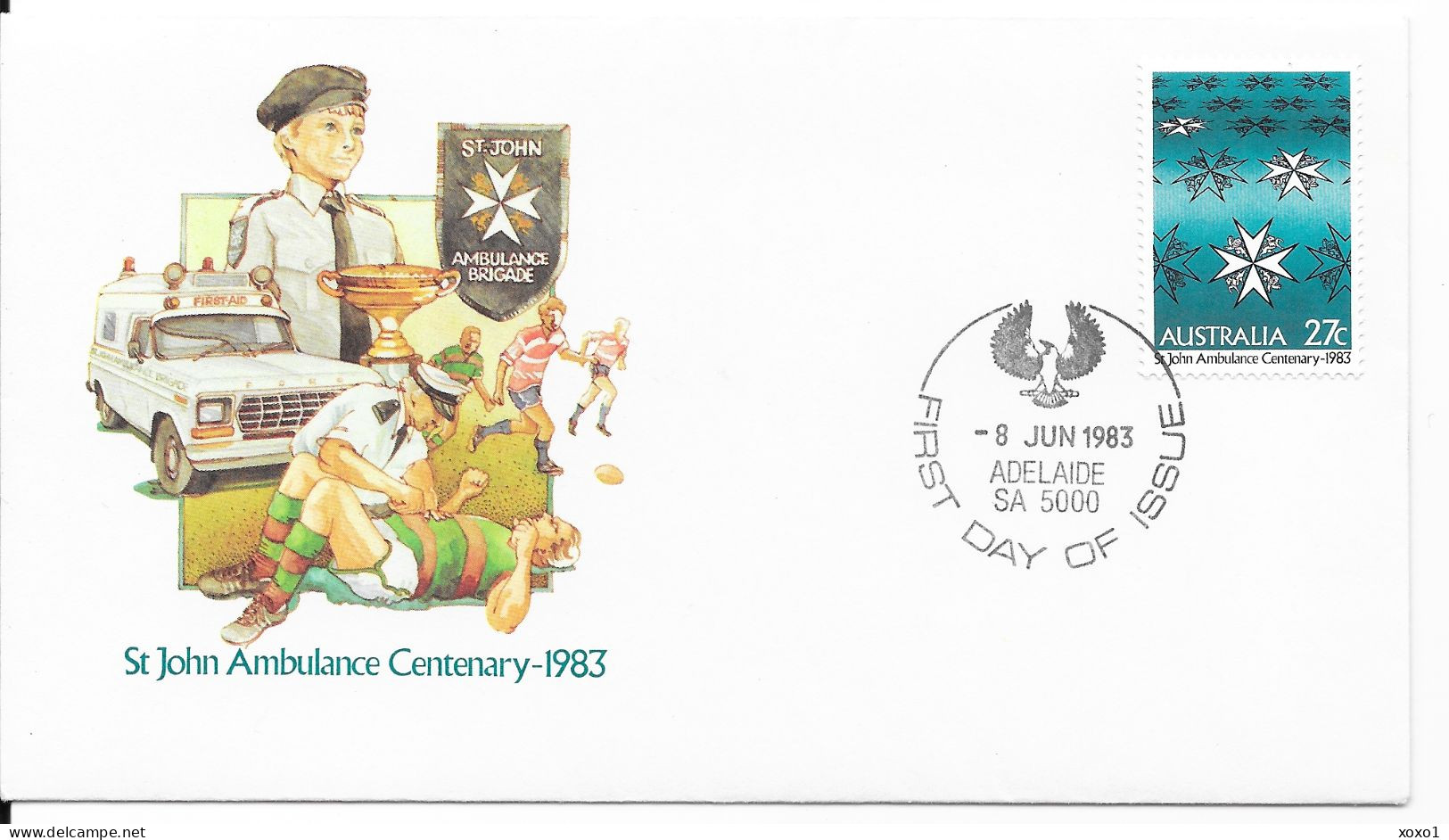 Australia 1983 MiNr. 838 Australien 100 Years Of The St. John Ambulance Relief Service, Healht, Adelaide 1v  FDC - Secourisme