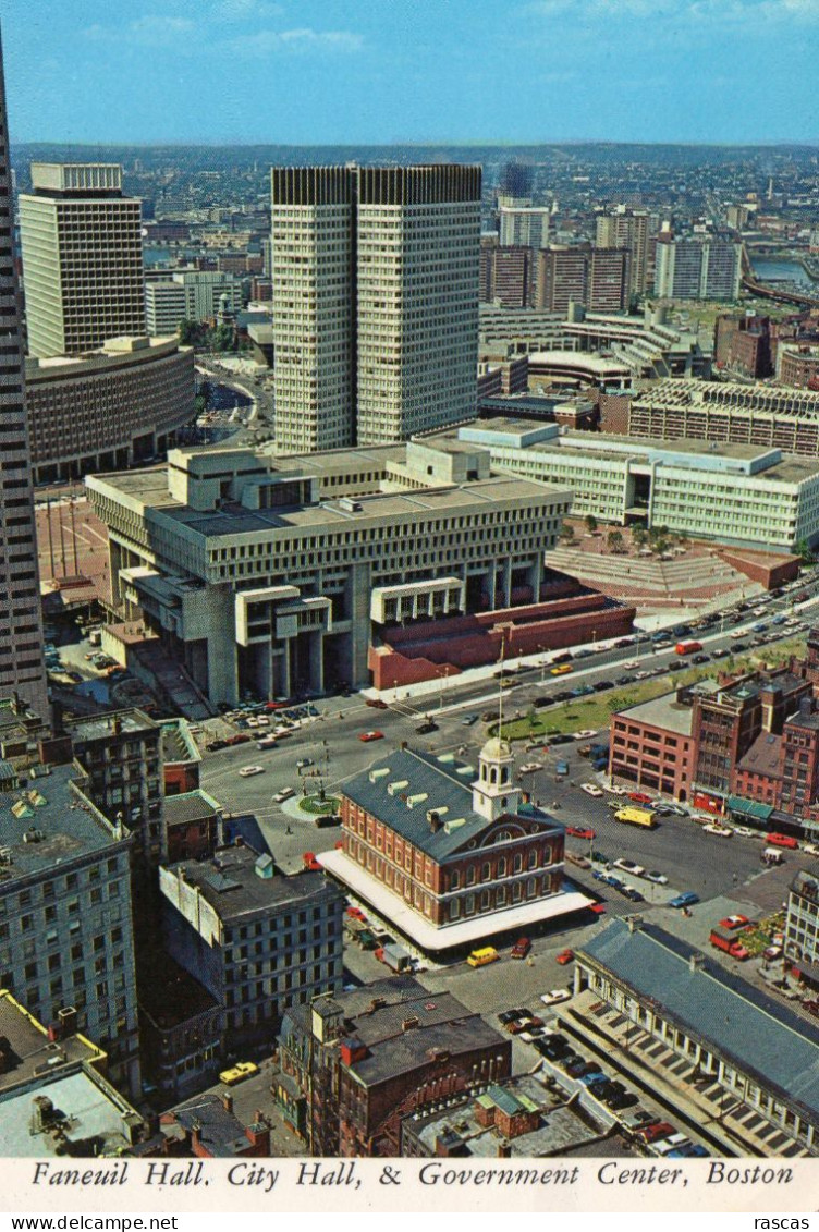 CPM - K - ETATS UNIS - USA - MASSACHUSETTS - BOSTON - FANEUIL HALL - CITY HALL - GOVERNMENT CENTER - Boston