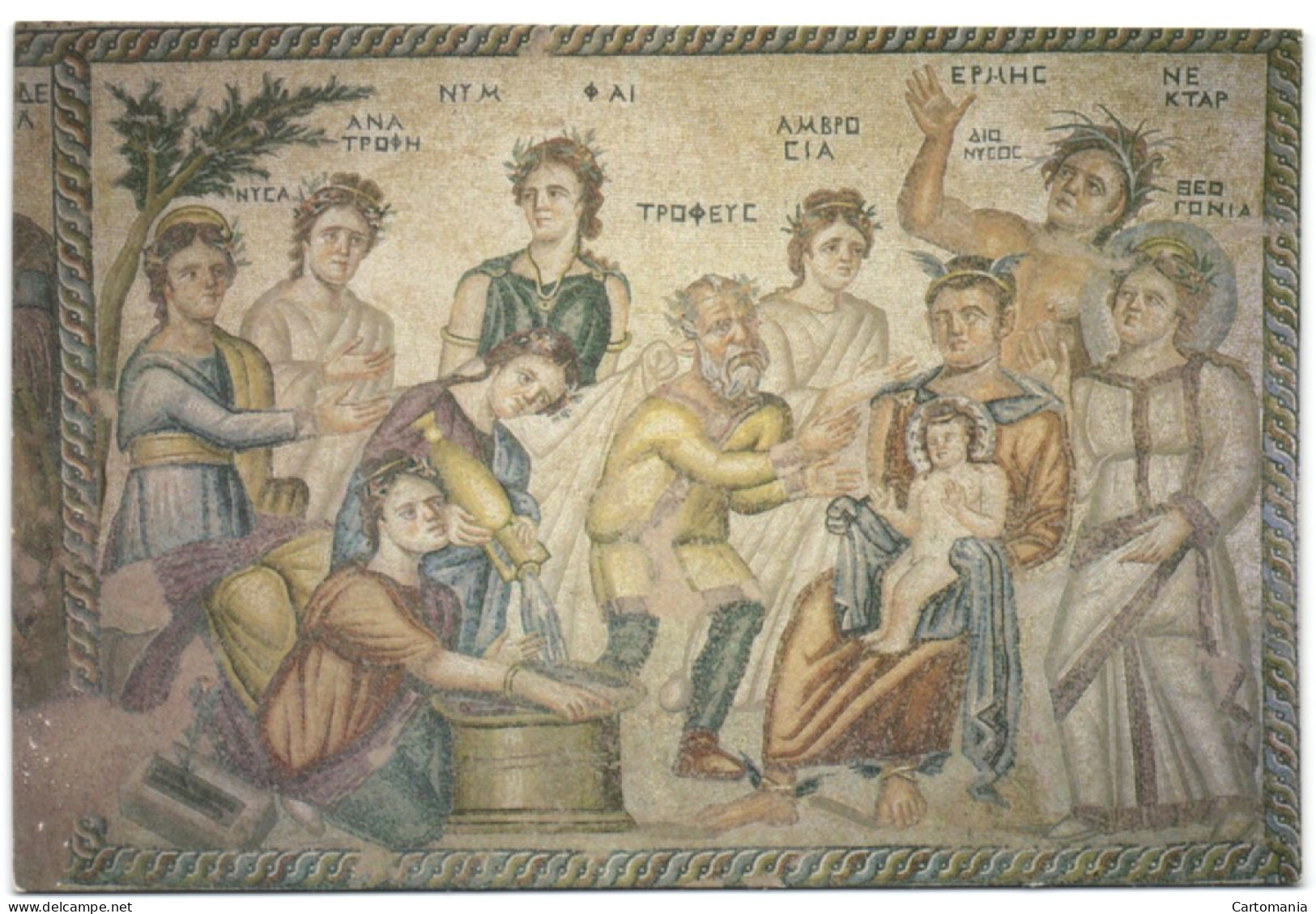 La Procession Triomphale Du Bébé Dionysos - Mosaïque De La Maison D'Aion O Paphos - Chypre