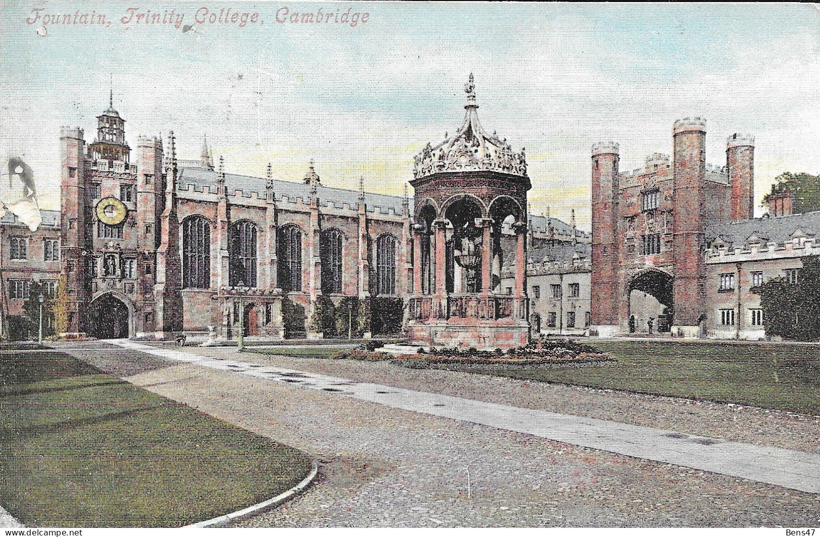 Cambridge Founiain Trinity College -july 1929 - Cambridge