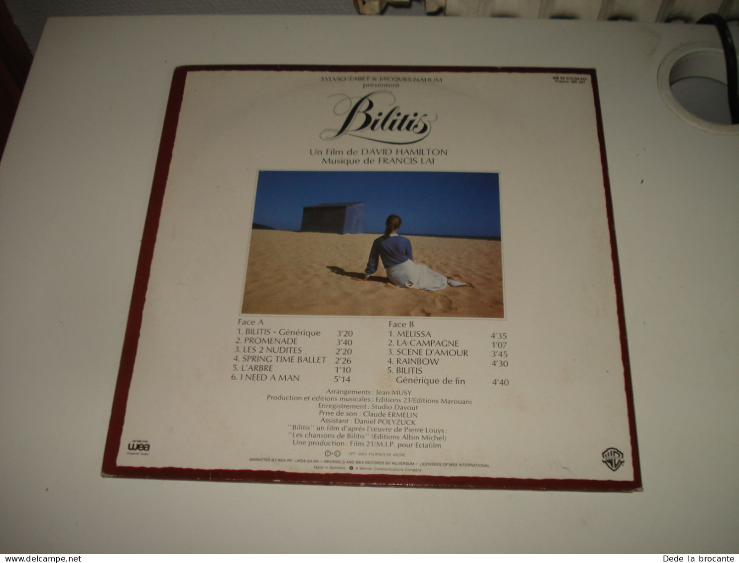 B11 /  Musique Film " Bilitis " – LP - WB 56 375 - WB 56 462 - Ger 1977 - EX/EX - Filmmuziek