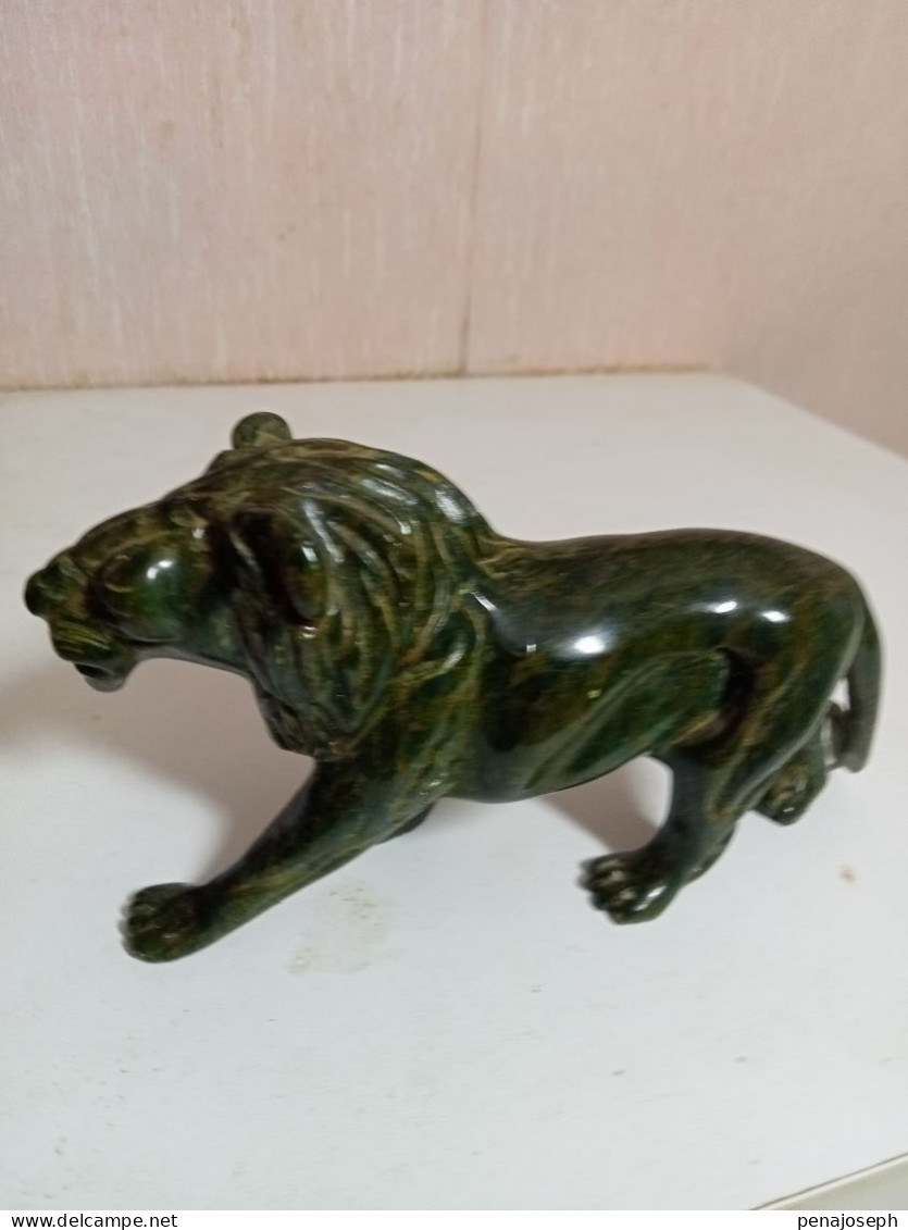 Statuette élephant En Malachite Longueur 13 Cm - Afrikaanse Kunst