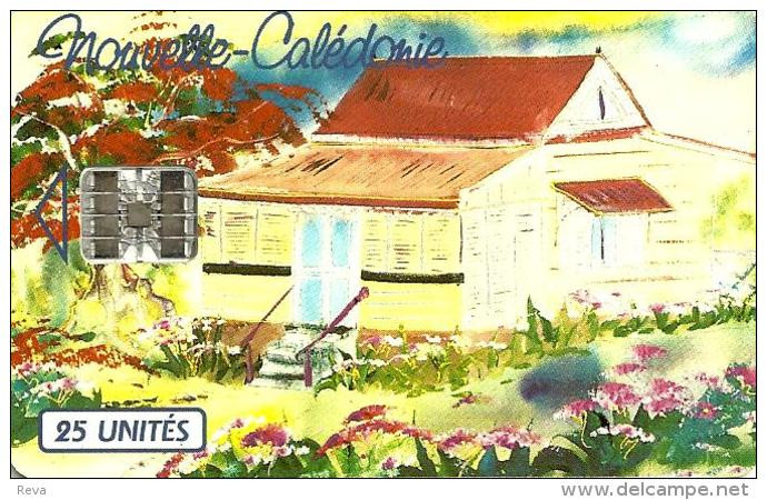 NEW CALEDONIA 25 U HOUSE LANDSCAPE  CHIP NCL-20 1994 CV$10US READ DESCRIPTION !!! - New Caledonia