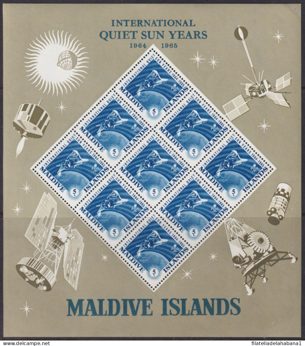 F-EX43710 MALDIVES MNH 1965 SPACE COSMOS QUIET SUM SPECIAL SHEET.  - Amérique Du Nord