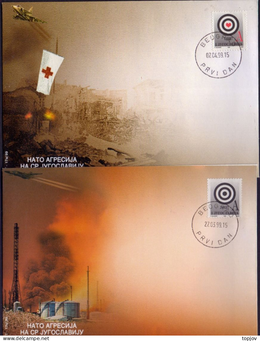 JUGOSLAVIA - TERRORIST NATO IS BOMBING YUGOSLAVIA, REFINERIES, BRIDGES, RADIO TRANSMITTERS, HOSPITALS, Etc. - FDC - 1999 - FDC