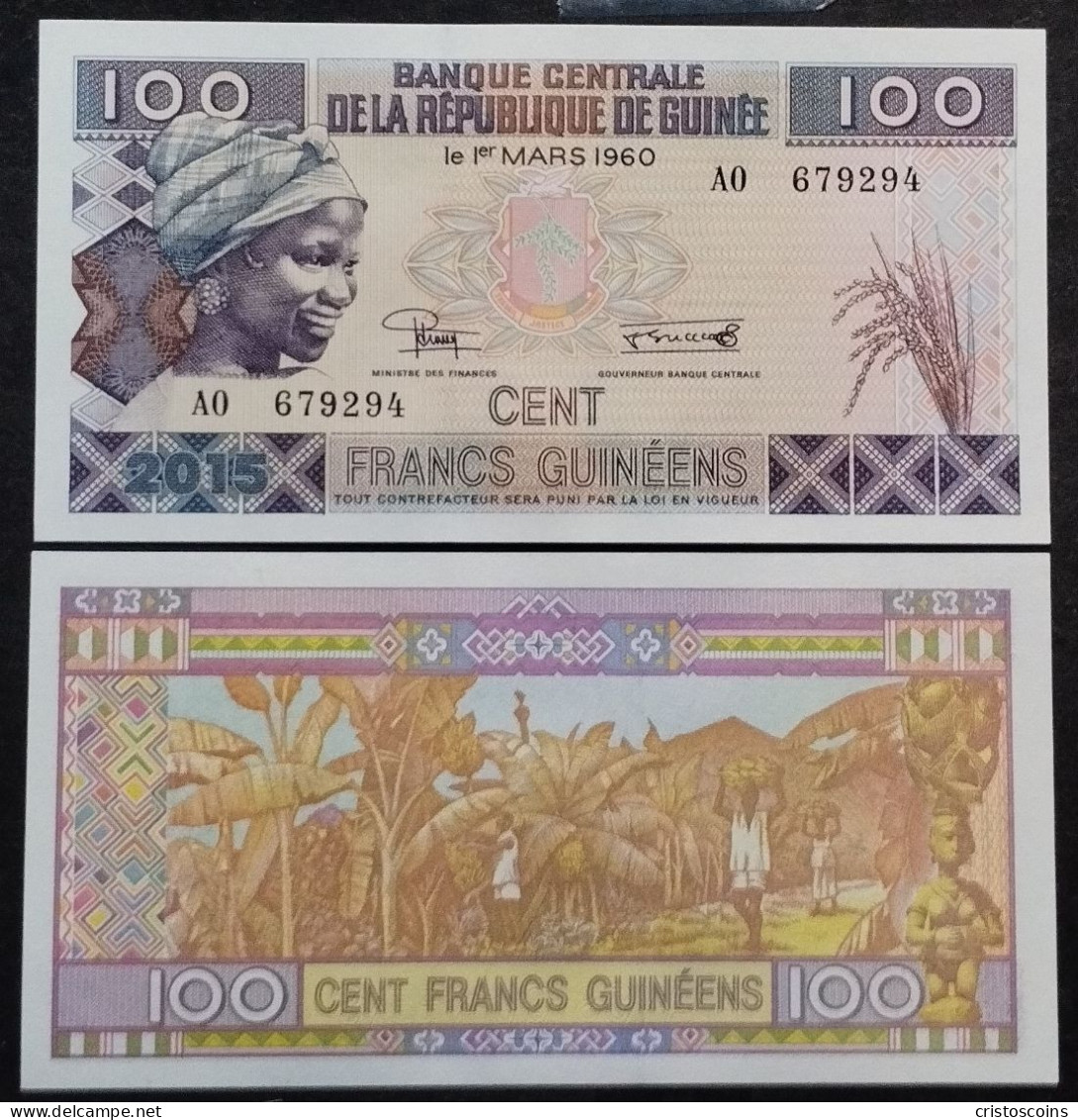 Guinea 100 Francs 2015 P.A47 UNC (B/1-55 - Guinea