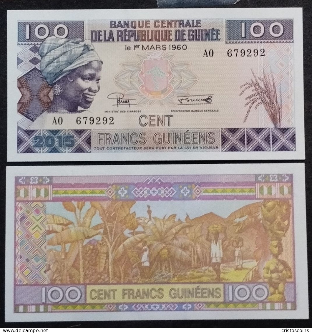 Guinea 100 Francs 2015 P.A47 UNC (B/1-55 - Guinea