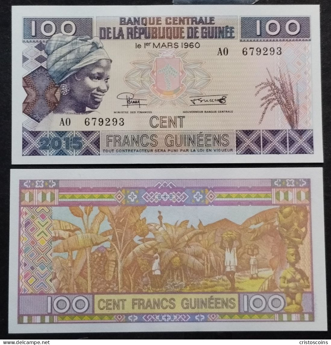 Guinea 100 Francs 2015 P.A47 UNC (B/1-55 - Guinea