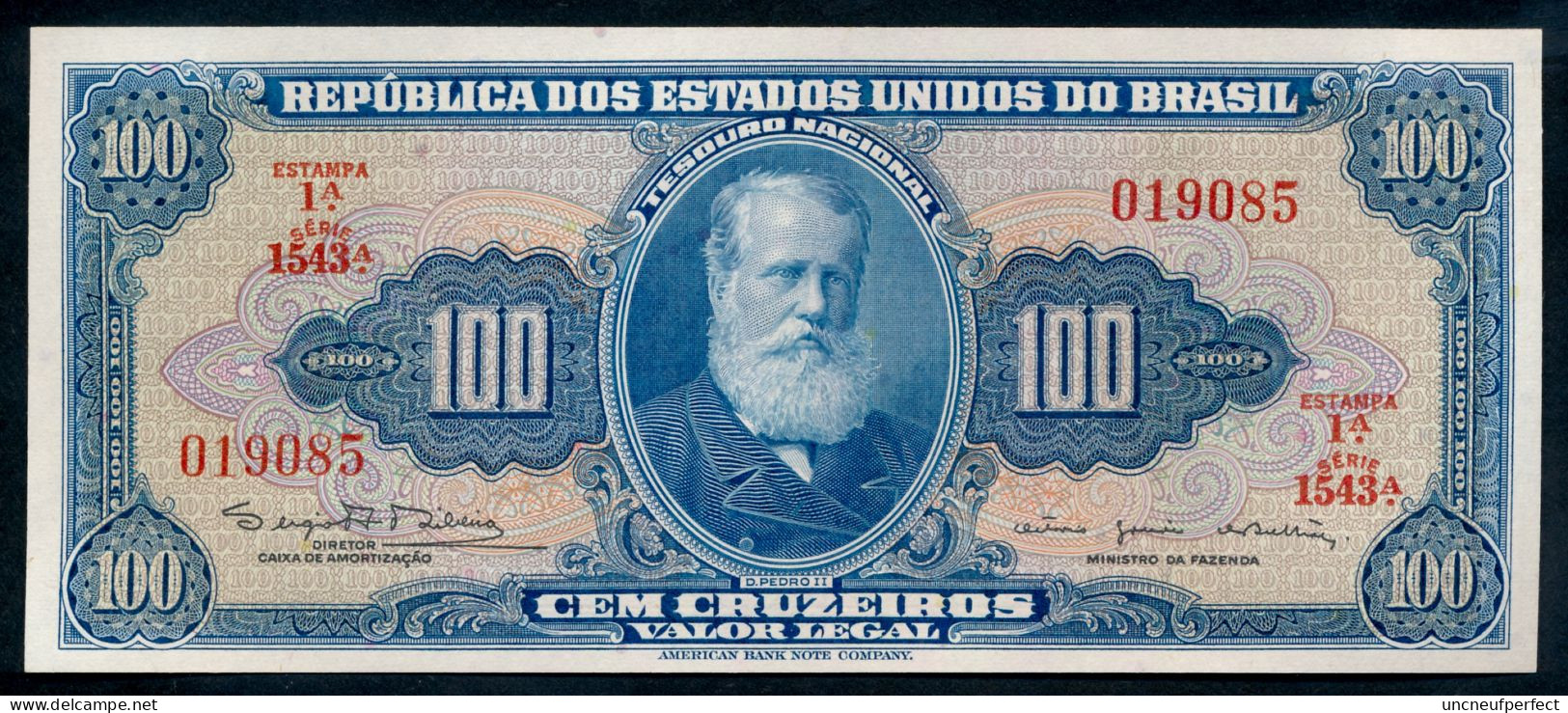 Brésil P 170c * 100 Cruzeiros  1964 * UNC NEUF * Série 1443  N° 019085. - Brésil