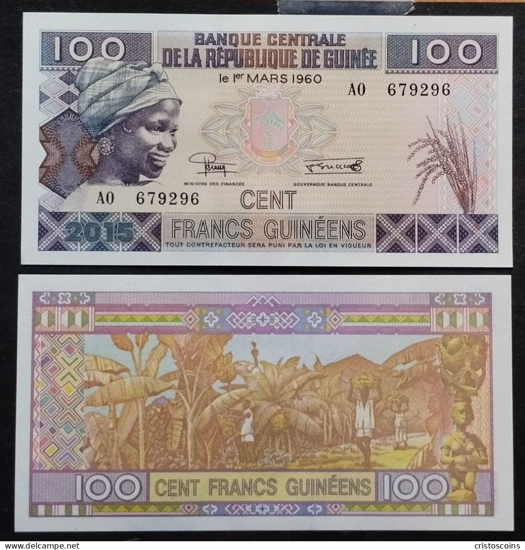 Guinea 100 Francs 2015 P.A47 UNC (B/1-55 - Guinea