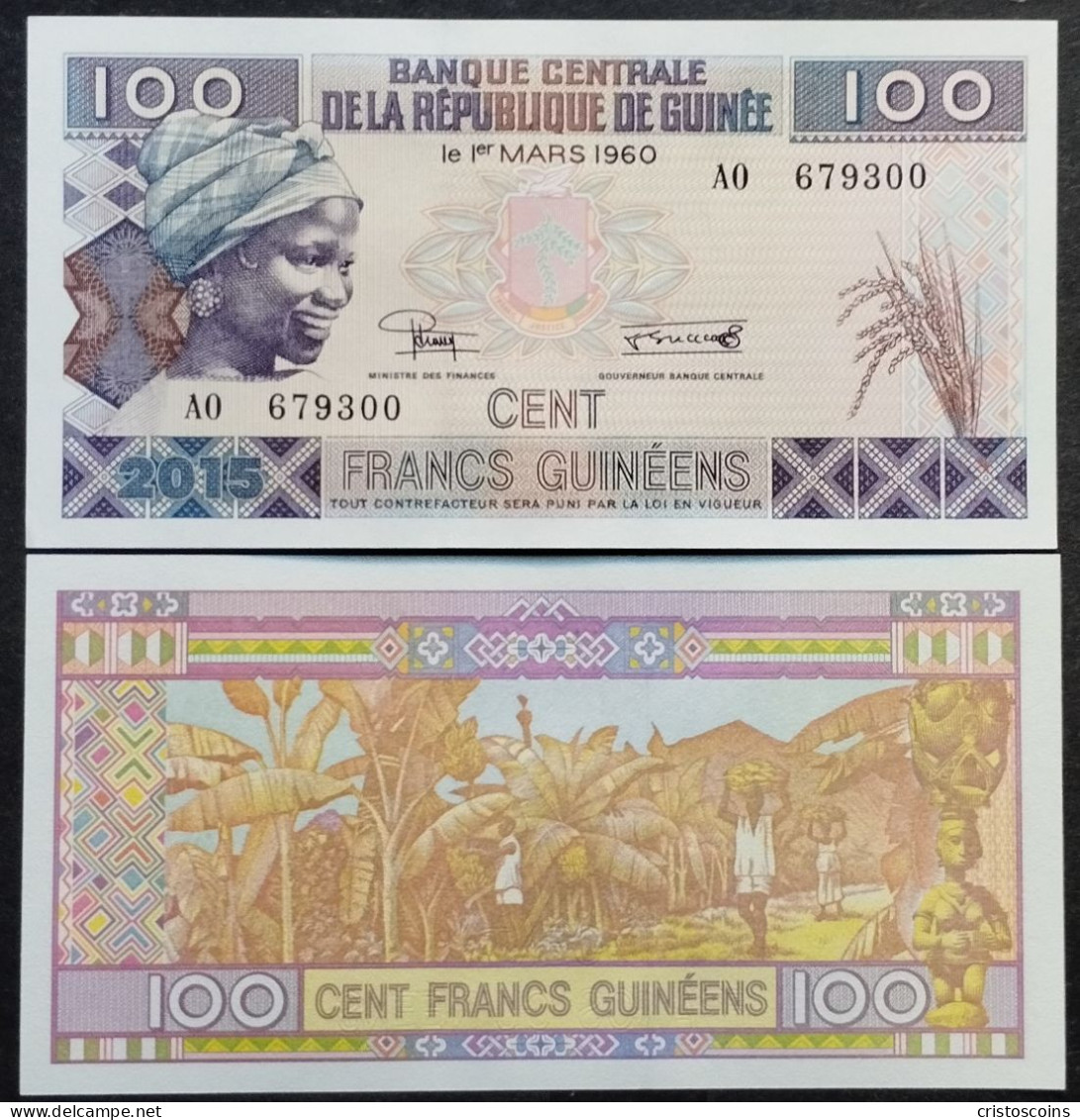 Guinea 100 Francs 2015 P.A47 UNC (B/1-55 - Guinea