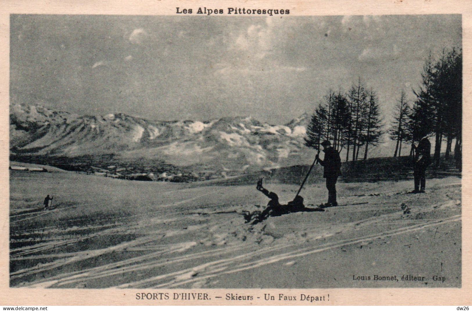 Sports D'Hiver (Les Alpes Pittoresques) Skieurs: Un Faux Départ - Edition Louis Bonnet - Winter Sports