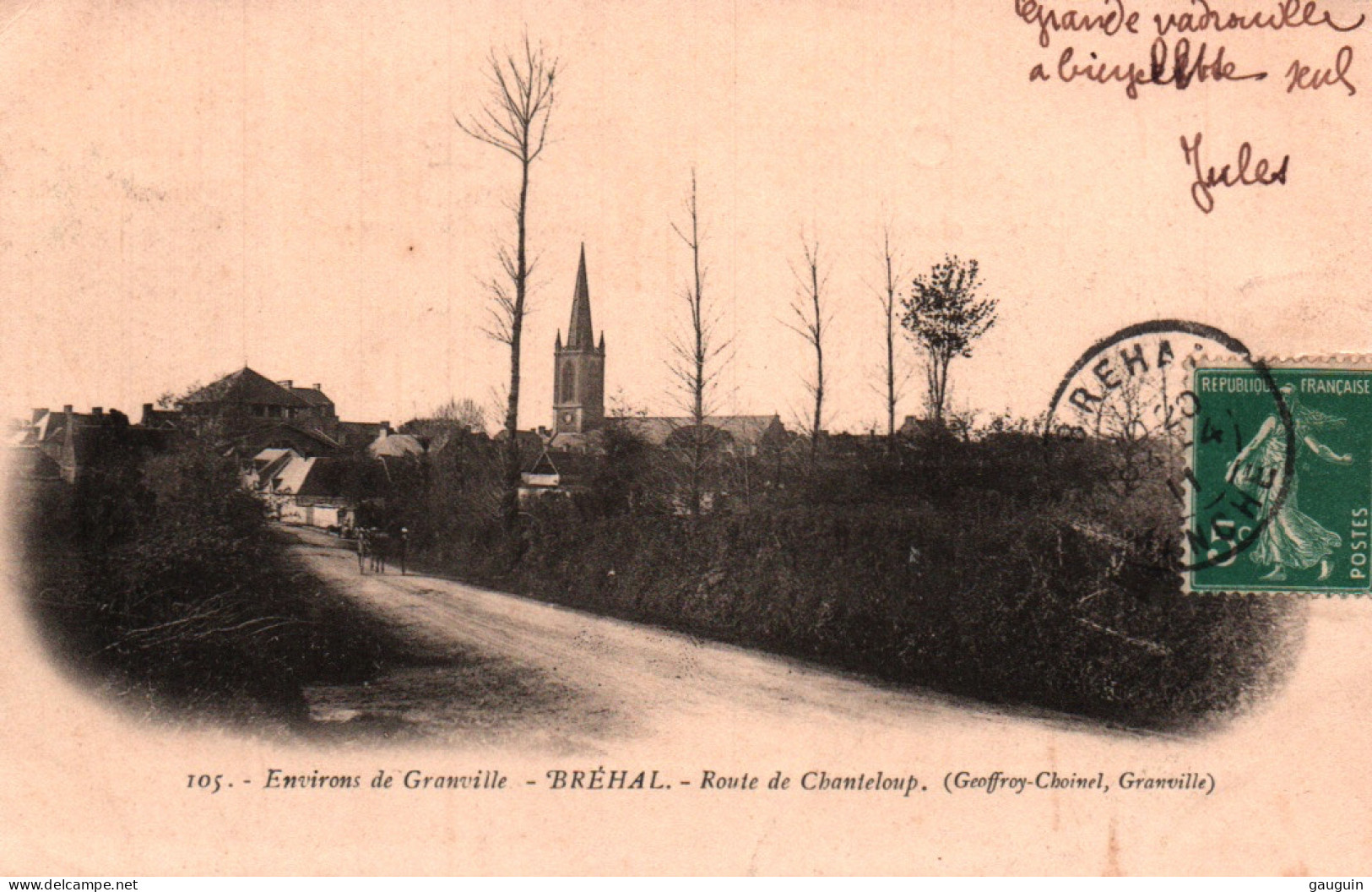 CPA - BRÉHAL - Route De Chanteloup - Edition Geoffroy-Choinel - Brehal
