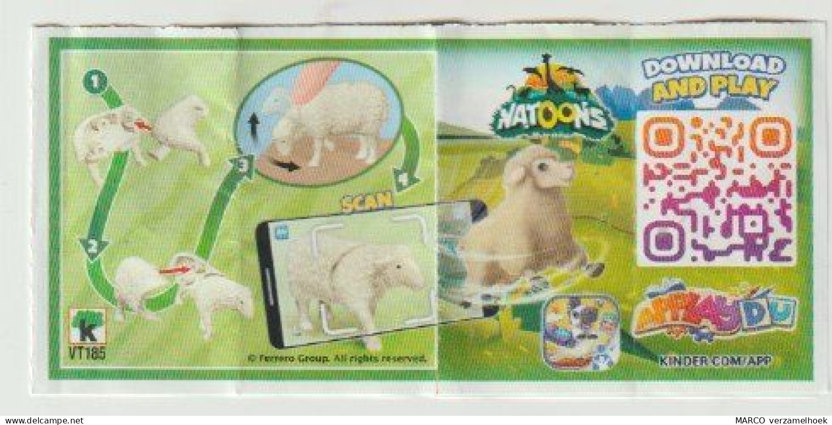 Handleiding FERRERO Kinder K-VT185 Schaap-sheep 2023 ApplayDU Natoons - Notices