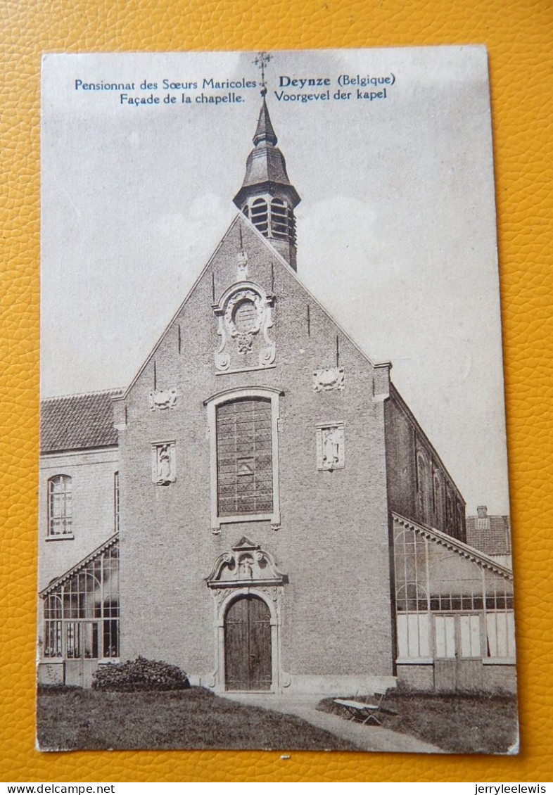 DEINZE  -Pensionnat Des Soeurs Maricoles - Voorgevel Der Kapel - Façade De La Chapelle - Deinze