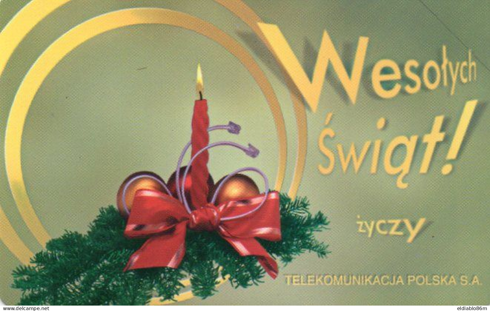 POLAND - MAGNETIC CARD - 644 - MERRY CHRISTMAS -  MINT - Pologne