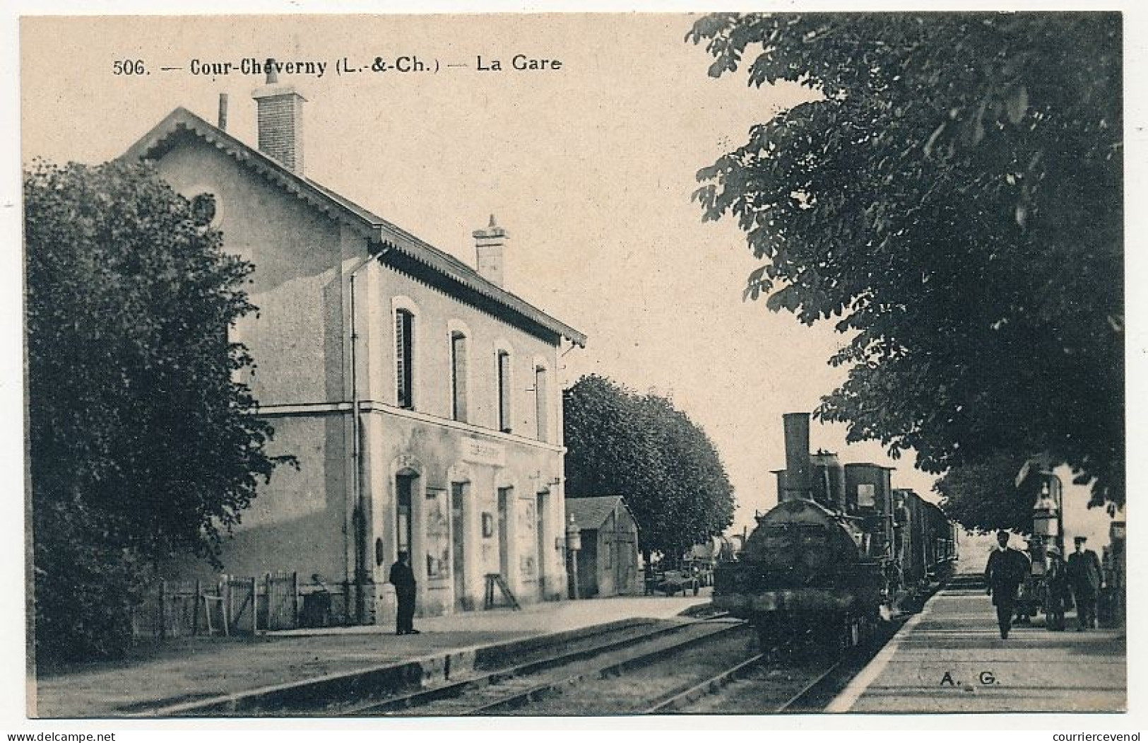 CPA - COUR-CHEVERNY (Loir Et Cher) - La Gare - Cheverny