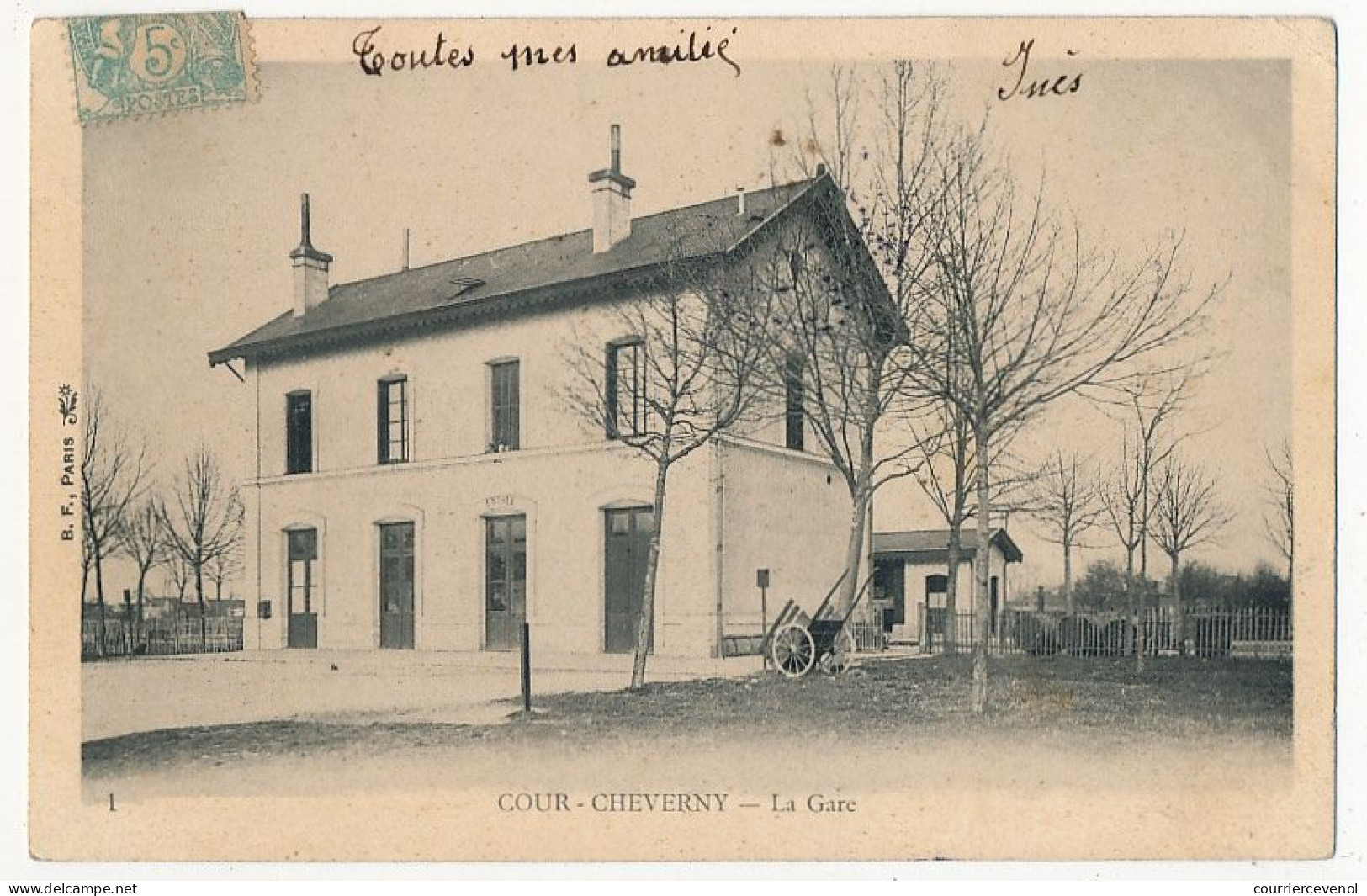 CPA - COUR-CHEVERNY (Loir Et Cher) - La Gare - Cheverny