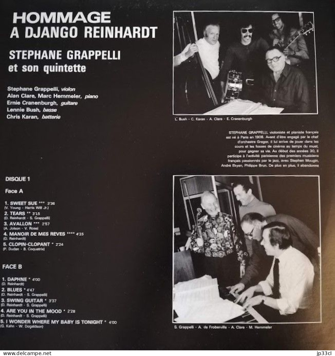 Double 33 T Hommage à Django Reinhardt Par Stéphane Grappelli Et Son Quintette (Disques Festival) - Jazz