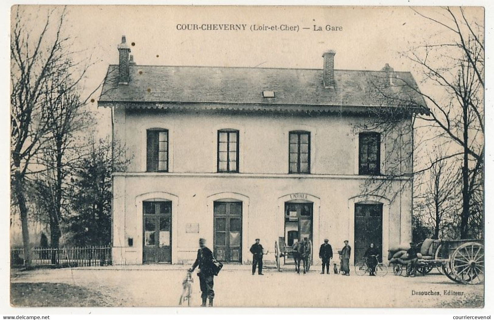 CPA - COUR-CHEVERNY (Loir Et Cher) - La Gare - Cheverny