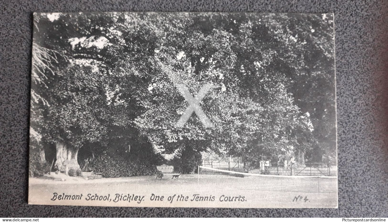 BELMONT SCHOOL BICKLEY ONE OF THE TENNIS COURTS OLD B/W POSTCARD KENT - Other & Unclassified