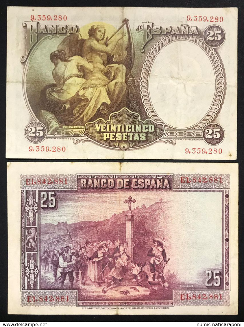 SPAGNA SPAIN Espana 25 Pesetas 1928 + 1931 Lotto.2188 - 25 Pesetas