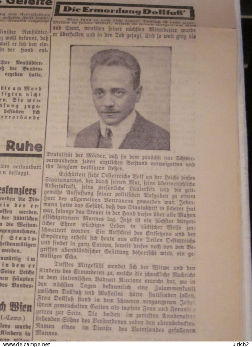 Telegraf Am Mittag - Wien - 26.7.1934 - Dollfuß Schuschnigg Nazi-Putsch (65621) - Autres & Non Classés