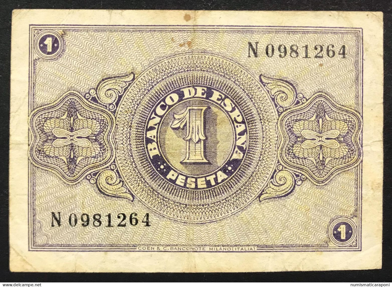 Spagna Espana Espagne 1 Peseta 1938 KM#108 LOTTO 2246 - 1-2-5-25 Pesetas