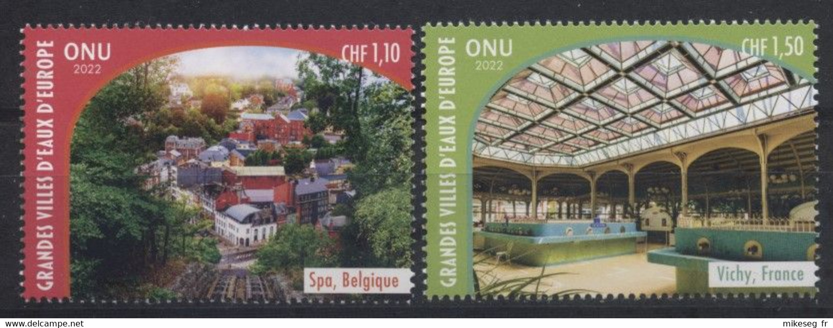 ONU Genève 2022 - Patrimoine Mondial "Spa Town" Détachés De Feuilles (différents Des Carnets) ** - Nuovi