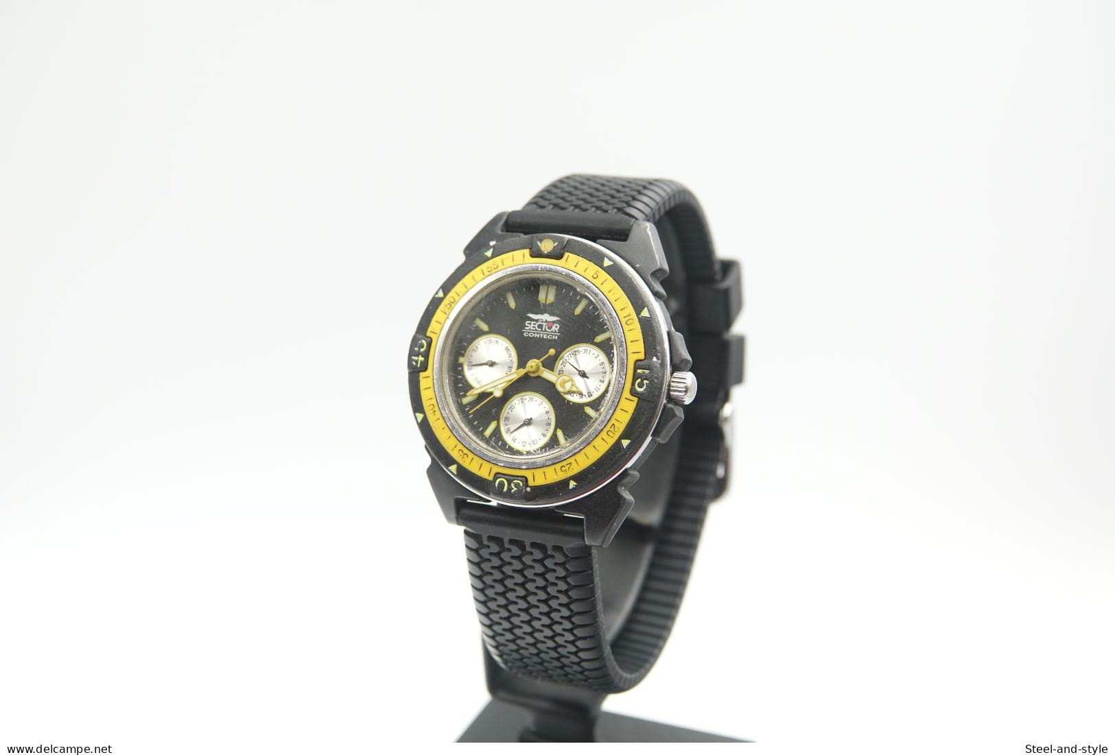 Watches : SECTOR CONTECH Ref. 3251110035 - 1990 's  -original - Swiss Made - Running - Excelent Condition - Moderne Uhren