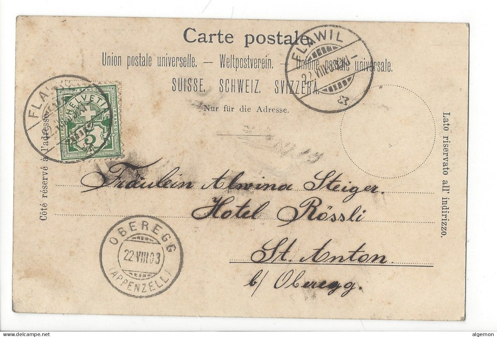 31480 -  Gruss Aus Flawil 1903 - Flawil