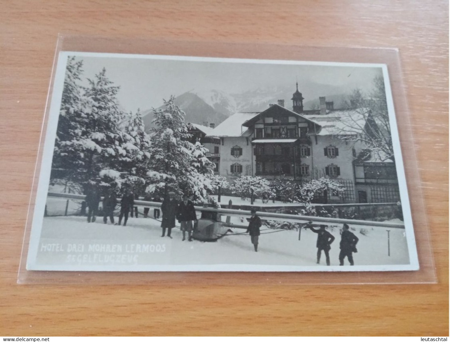 Gruß Aus Lermoos Hotel 3 Mohren Segelflugzeug Foto AK (K3) - Lermoos