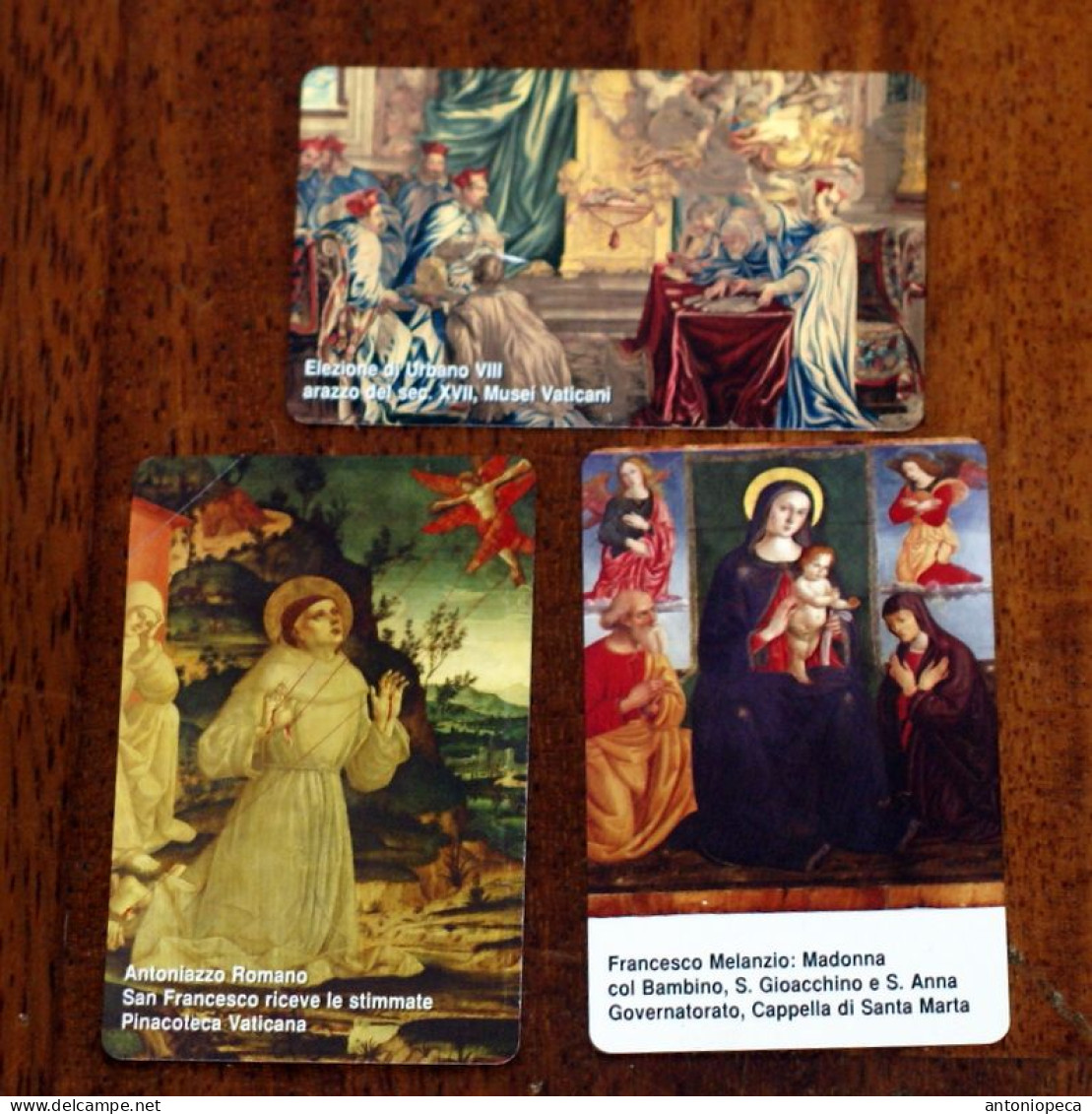 VATICAN 2001, 3 TELEPHONE CARDS NEW - Painting