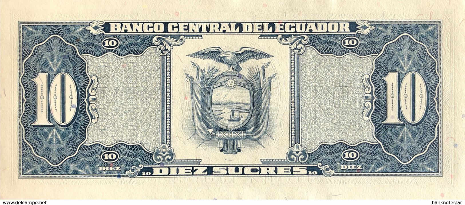 Ecuador 10 Sucres, P-121 (22.11.1988) - UNC - Serie LS - Signature Version - Equateur