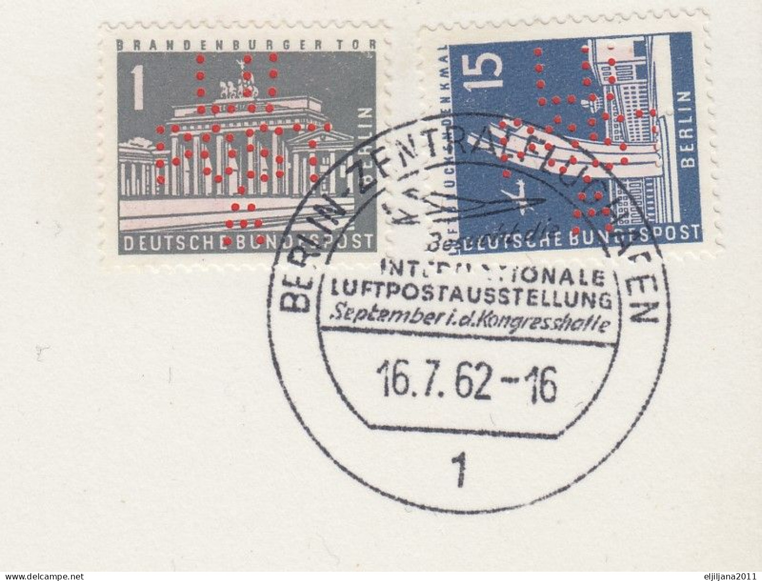 Action !! SALE !! 50 % OFF !! ⁕ Germany BERLIN 1962 ⁕ LUPOSTA Exhibition Airmail Mi.140, 145, 147 ⁕ 2v Postcard - Luchtpost