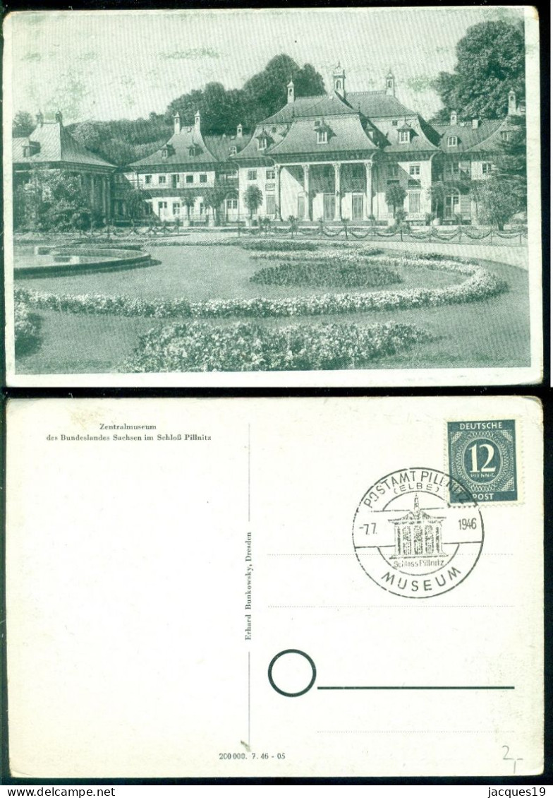 Deutsche Post 1946 AK Zentralmuseum Des Bundeslandes Sachsen Im Schloss Pillnitz - Pillnitz