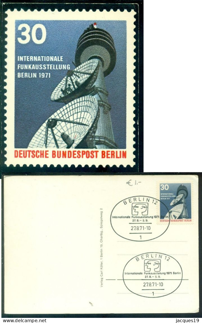 Deutschland Berlin 1971 Maximumkarte Internationale Funkausstellung Mi 391 - Cartas Máxima