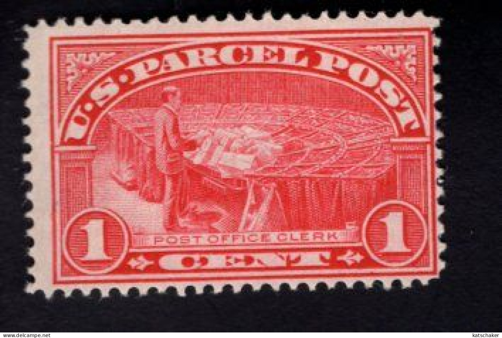 1882594938 1913 SCOTT Q1 (X) POSTFRIS MET SCHARNIER  MINT LIGHT HINGED - PARCEL POST -POST OFFICE CLERK - Reisgoedzegels