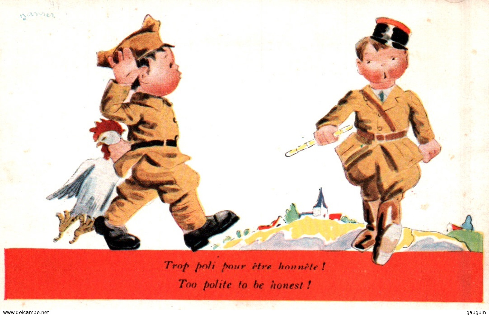 CPA - Illustration JANSER - Scène ENFANT Déguisé En Militaire - Edition E.Séphériadès - Janser