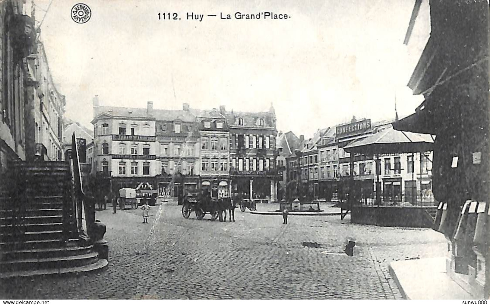 Huy - La Grand'Place (kiosque Animée G. Hermans 1909) - Huy